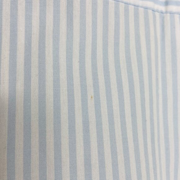 Miss Elaine Short Nightgown Size XL Sleeveless Button Stripe Cotton Light Blue - Picture 13 of 13